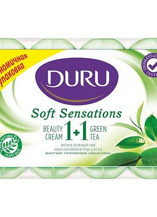 Мило duru soft sensations 1+1 зелений чай екопак 4 х 80 г