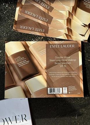 Тестер тональної основи estee lauder double wear sheer long-wear foundation spf19