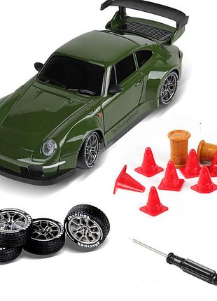 Машинка на радиоуправлении porsche 911 зеленый для дрифта