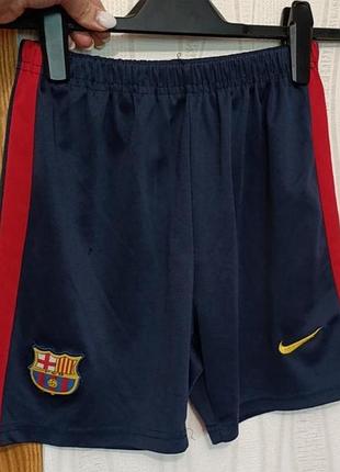 Синие спортивные шорты nike fc barcelona