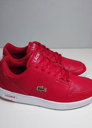 Кроссовки, кеды lacoste thrill men's sneakers all leather red/white 46 г. оригинал