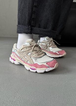 😍 женские кроссовки asics gel-nyc cream/mineral beige