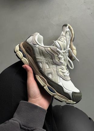😍 женские кроссовки asics gel-nyc brown/cream