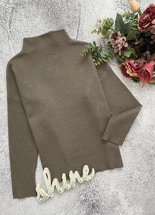 Светр massimo dutti кольору мокко