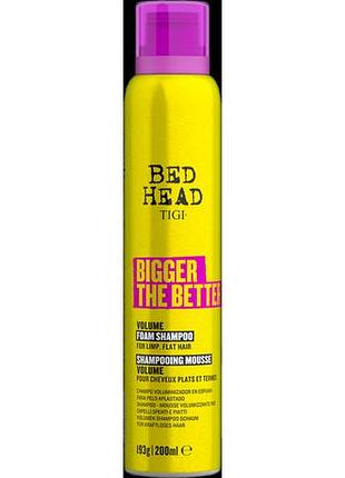 Шампунь-пінка для об’єму волосся tigi bed head bigger the better 200мл
