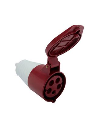 Силовая розетка 3p+pe 32а 380в переносная ip44 красная [p012020] e.next e.socket.pro.4.32