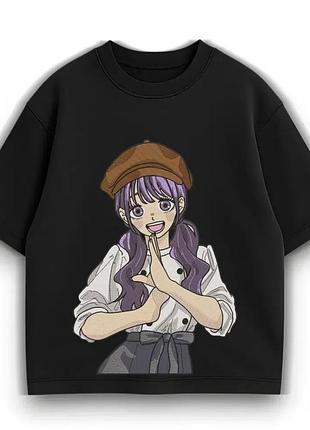 Футболка оверсайз kaoruko waguri large embroidery v4