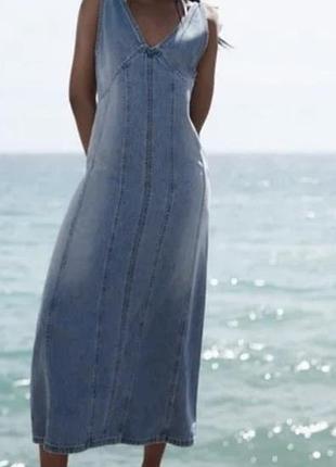 Джинсове плаття сарафан zara