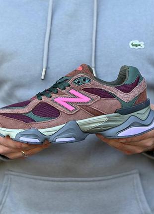 👟 кроссовки new balance 9060 burghundy pink / наложка bs👟