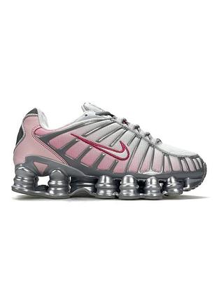 Женские кроссовки nike shox tl pink metallic