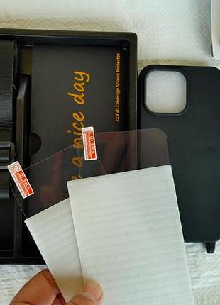 Чехол и стекло 2шт для iphone 12 13 14 15 16 pro max