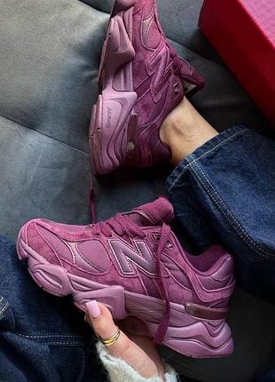 👟 кроссовки new balance 9060 burgundy / наложка bs👟
