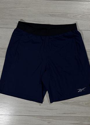Темно сині спортивні шорти рібок reebok speedwick, m, оригінал
