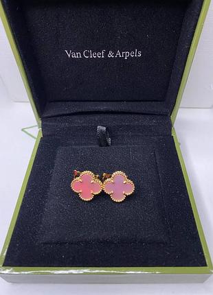 💎new💎брендовые серьги van cleef , vca, клевер, ван клиф ♥️♥️♥️с логотипом