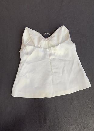 Білий атласний топ zara
