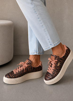 Кроссовки puma basket pink 38 натуральная кожа гобелен