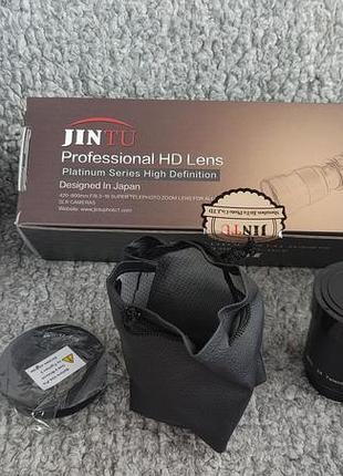 Телеобъектив jintu 420-800 мм f/8.3 со сменным фокусным расстоянием и ручным управлением для камер canon, nikon, pentax, sony