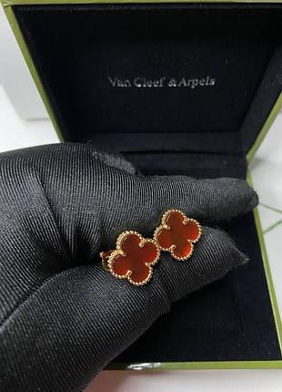💎new💎брендовые серьги van cleef , vca, клевер, ван клиф ♥️♥️♥️с логотипом