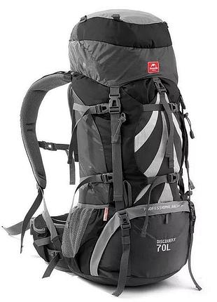 Рюкзак naturehike nh70b070-b, 70+5 л, для походов, черный