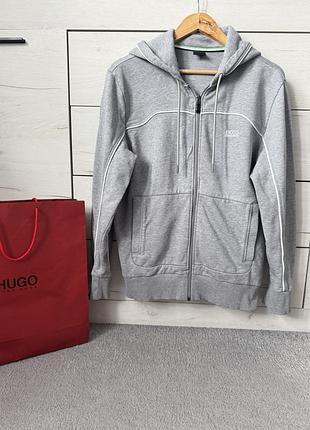 Чоловіча стильна зіпка кофта котон hugo boss оригінал м