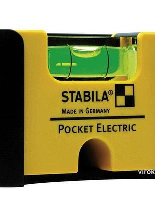 Рівень - міні stabila pocket electric pro для електриків магнітний, 1 капсула, кріп-чохол 7 х2 х4 см
