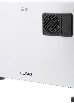 Обігрівач конвекторний lund від ел.мережі- 230 в, 2 регулювальні режими- 1,25 і 2 квт з вентилятором