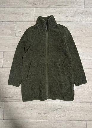 Подовжений фліс кардиган jack wolfskin nanuk шерпа куртка пальто m