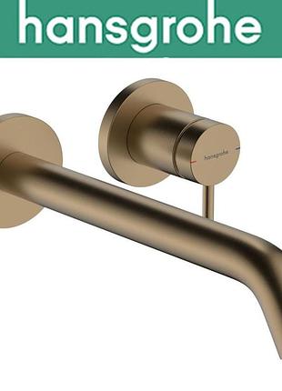 Смеситель hansgrohe (art 73351140) для умывальника однорычажный с изливом, tecturis s, бронза