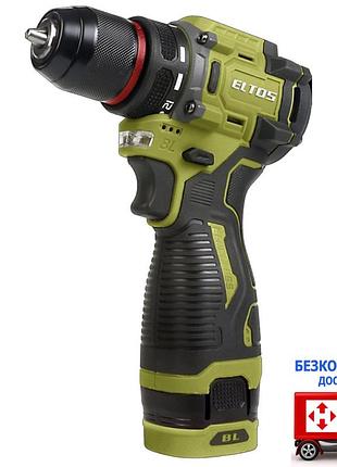 Акумуляторний шурупокрут eltos да-16dfr bl (безщітковий) (2*(16в, 2 а/год)) у коробці