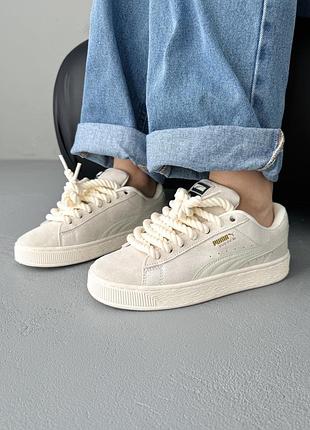 😍 женские кроссовки puma suede xl beige