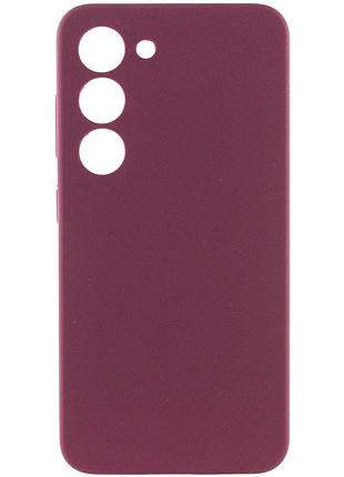 Чохол silicone cover lakshmi full camera (aaa) для samsung galaxy s22 бордовий / plum