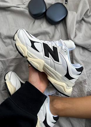👟 кроссовки new balance 9060 white black / наложка bs👟