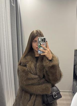 Штучна шуба коричнева