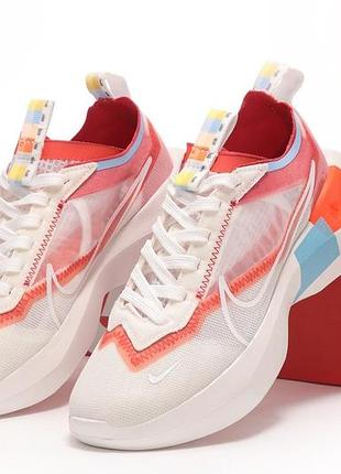 Женские кроссовки nike vista lite beige orange найк бежевого с оранжевым цветами