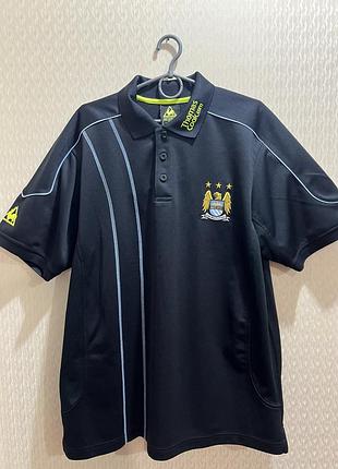 Вінтажне футбольне поло manchester city 2008/2009 le coq sportif ретро футболка | розмір xl