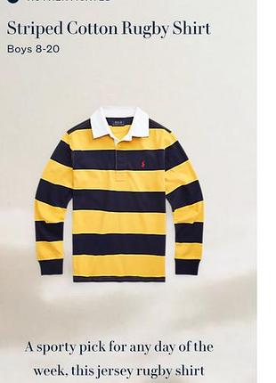 Ralph lauren 10-12 лет
классический регбойный лонгслив polo ralph lauren.