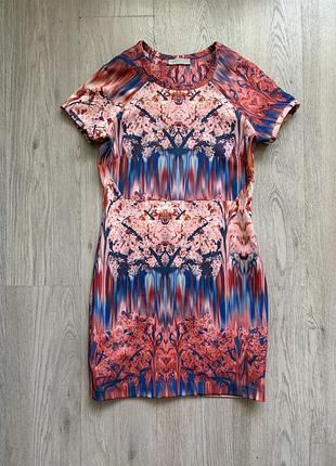 Сукня жіноча zara collection w&b коротка, яскрава, без застібок