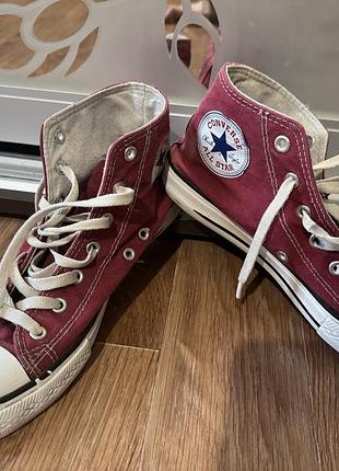 Converse конверси кросівки бордові