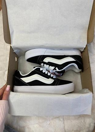 Vans knu skool platform black/white