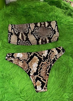 Купальник минималистичный принт