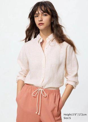 Рубашка женская, camisa 100% lino prémium, р.хл