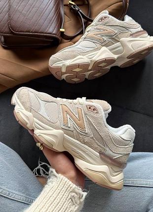 Жіночі кросівки new balance 9060 beige нью беланс бежевого кольору