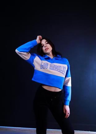 Свитшот los angeles blue (флис)