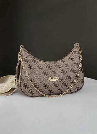 Жіноча сумка guess bagget гес багет🤎
