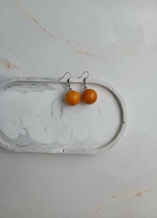 Сережки з натурального каміння