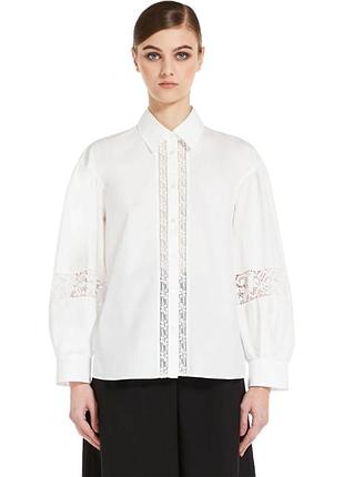 Хлопковая рубашка с кружевом max mara weekend