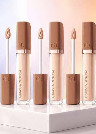 Консилер natasha denona 
hy-glam brightening & hydrating medium to full coverage crease proof serum concealer