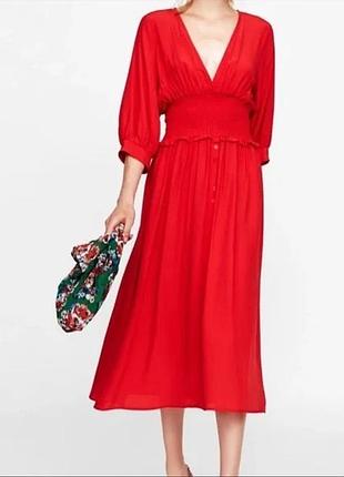 Zara, плаття, сукня, червоне