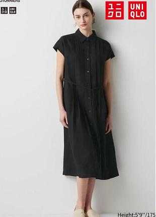 Сукня-сорочка з лляної суміші uniqlo