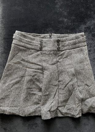 Шерстяна міні-спідниця esprit — класичний твід xxs-xs